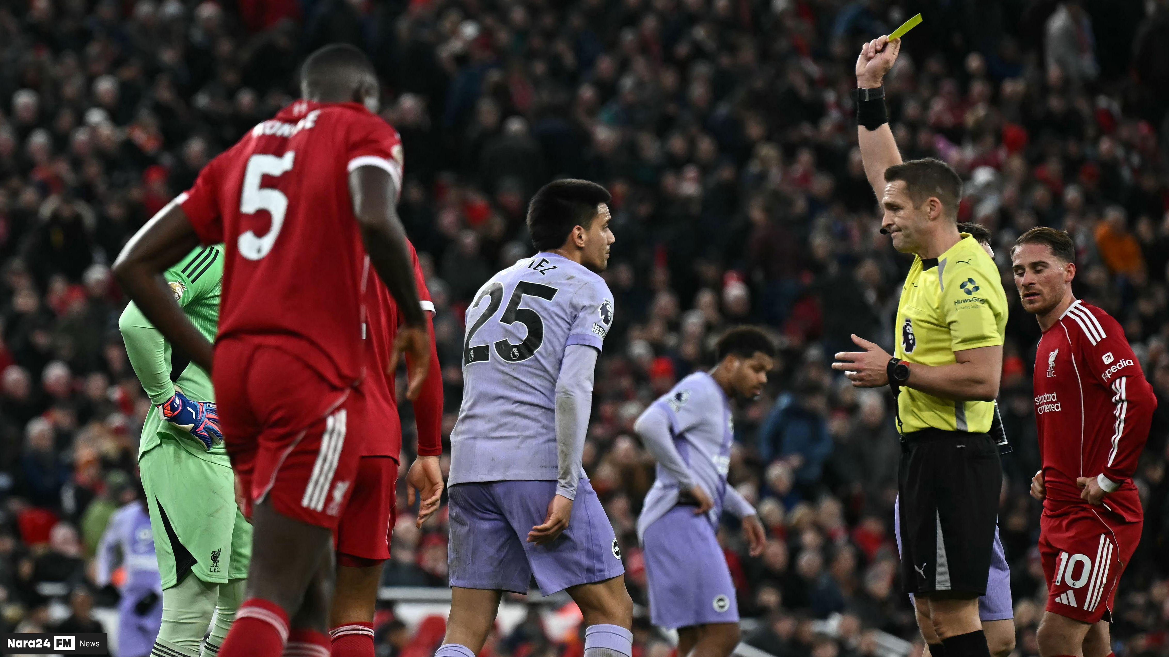 Premier League Clarifies Controversial Yellow Card Decision in Liverpool-Brighton Clash